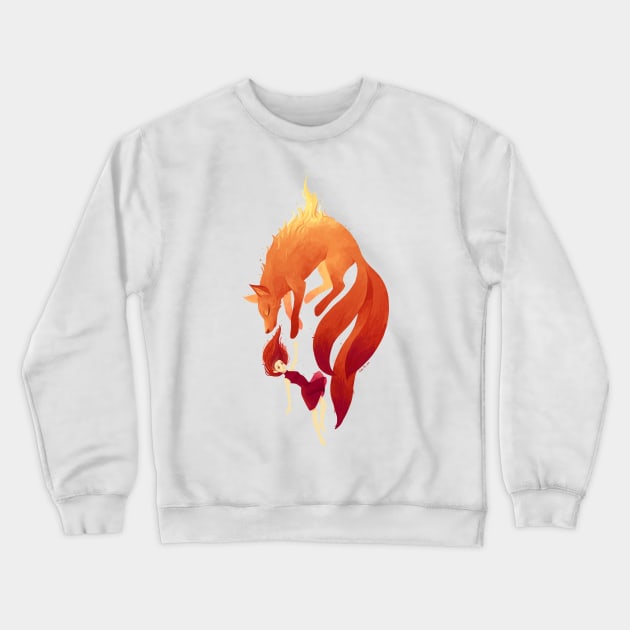 Fire Fox Crewneck Sweatshirt by Freeminds